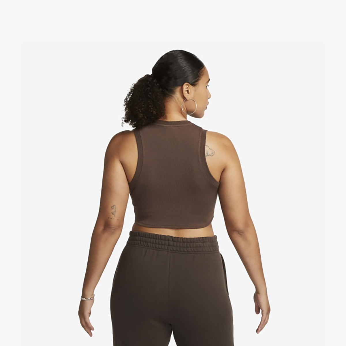 Women's Nike Ribbed Cropped Tank 'Brown'